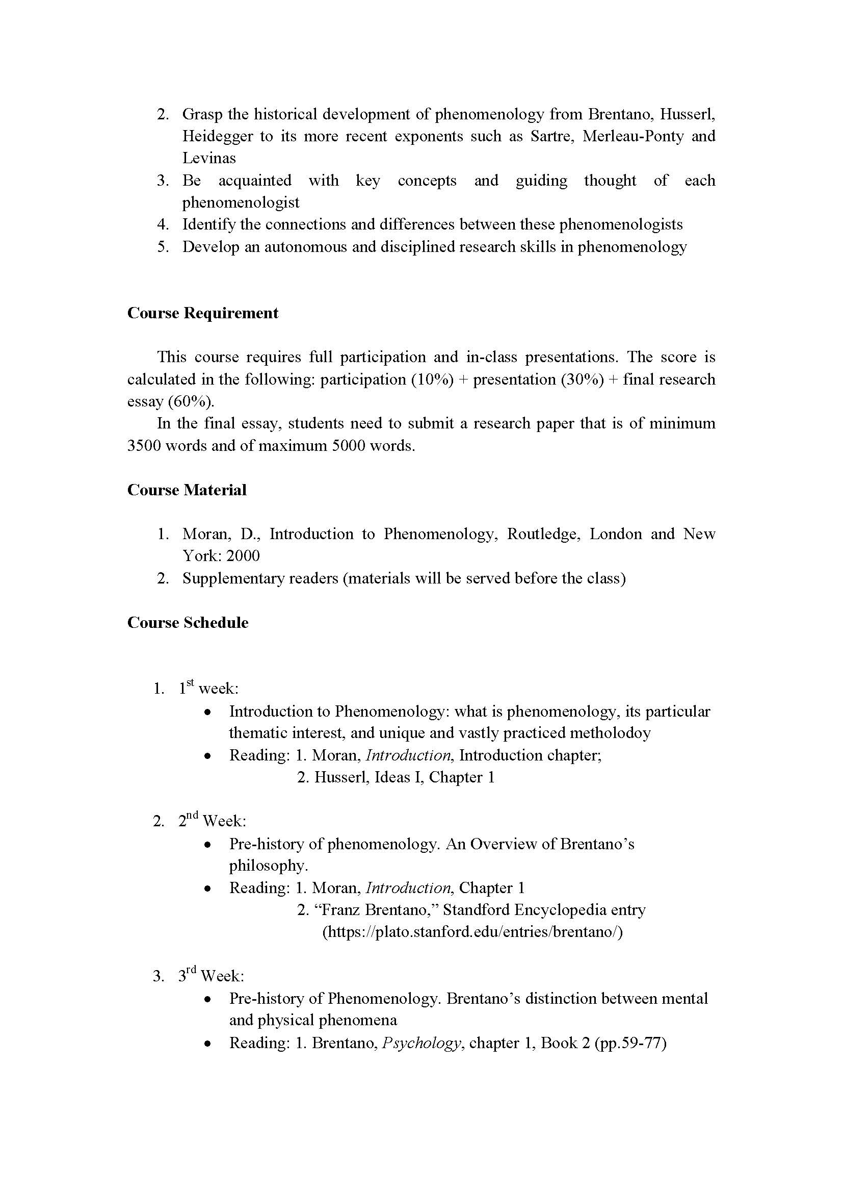 Introduction to Phenomenology